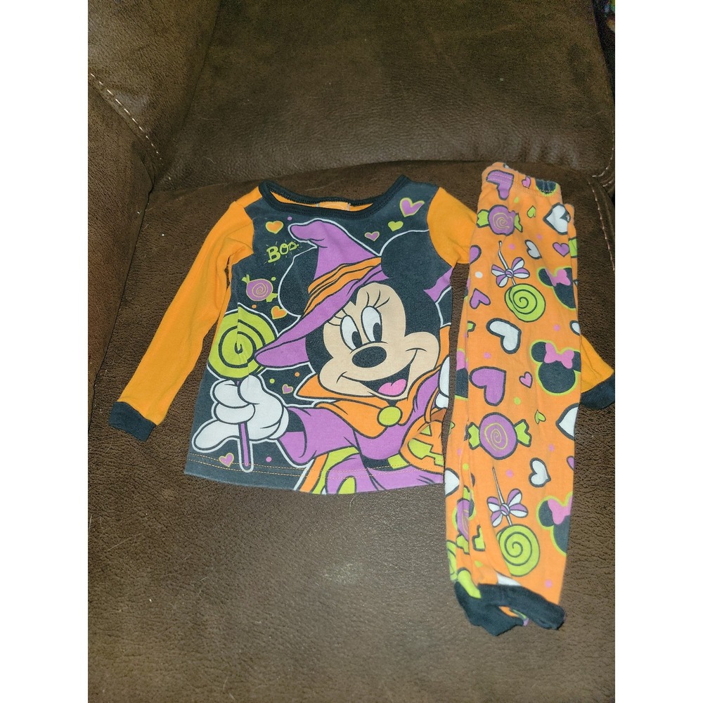 Disney minnie mouse fall Halloween pajamas size 18 months
